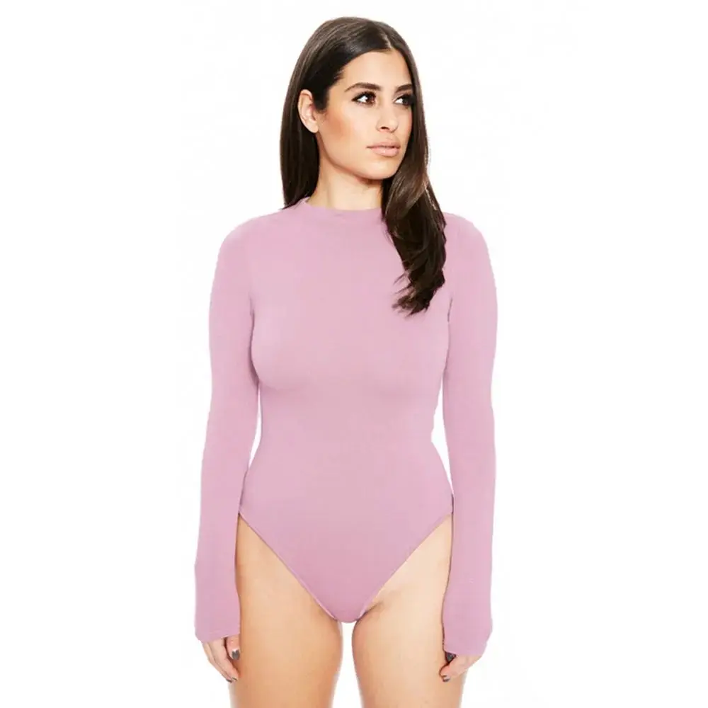 

Женский комбинезон-боди с низкой талией и длинными рукавами, 2024, из спандекса, с короткими шортами, из ткани HanMao, женское нижнее белье