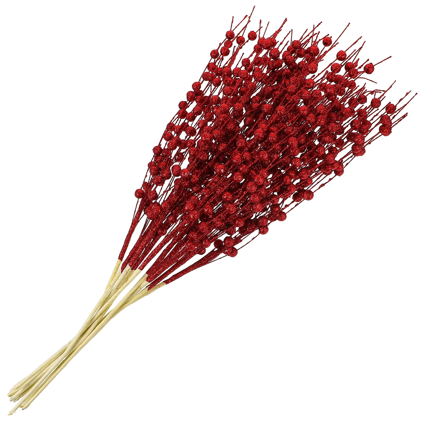 

10Pcs Christmas Berry Picks Artificial Glitter Stems Decoration DIY Xmas Tree Garland Holiday Floral Branches Christmas Picks