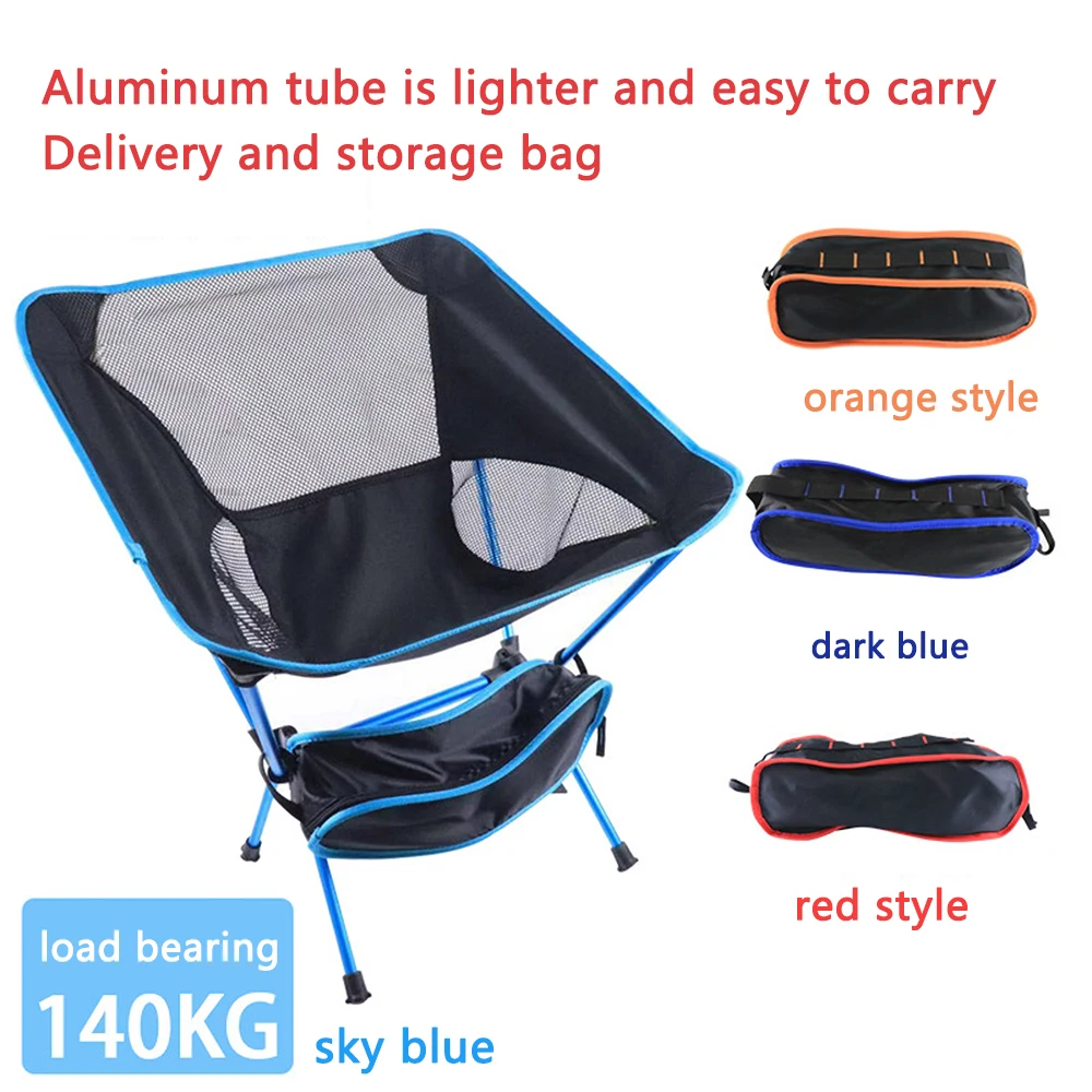 

Portable Camping Outdoor Lightweight Moon Chair Folding Lounge Chair with Backrest for Travel Picnic Hiking Beach Fishing