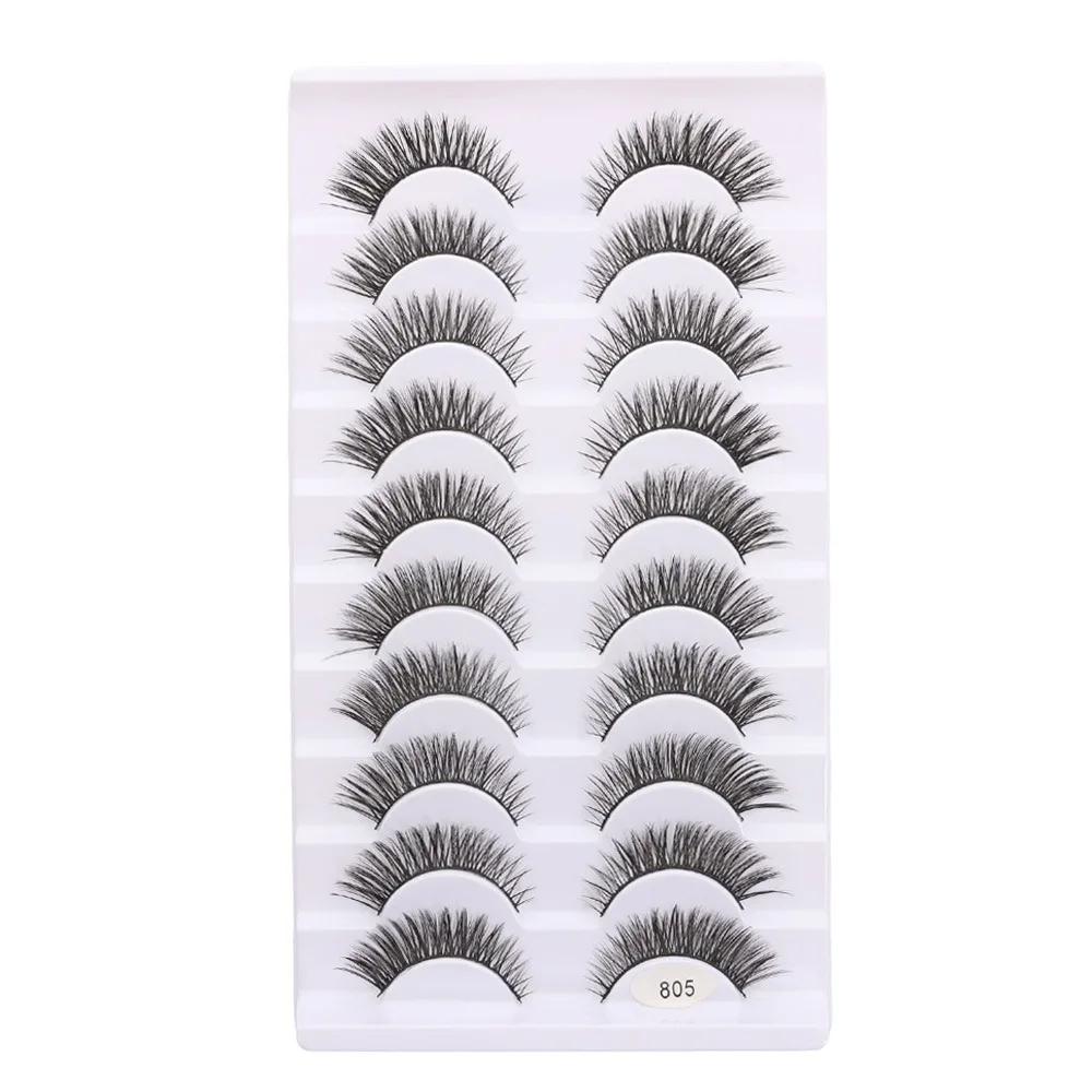 Faux cils entiers naturels longs, sans cruauté, 3D en faux vison, faits à la main, outils de maquillage pour les yeux, extension de cils