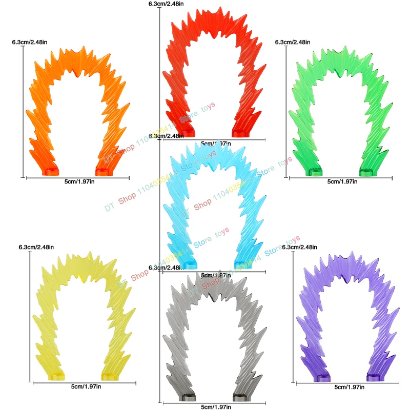 

PJT076 5PCS Fire effect Orange Red Green Yellow Blue Explosion effect Vortex effects Special Effects Sets Anime Accessories Toys