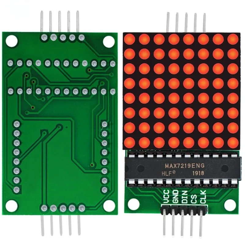 MAX7219 8x8 LED Matrix Display Module – 5V Interface Driver for Arduino (Common Cathode)