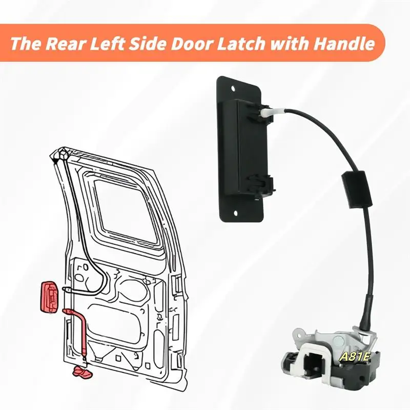 

Rear Door Latch With Handle For Ford E150 E250 E350 E450 Back Cargo Door Latch Assembly