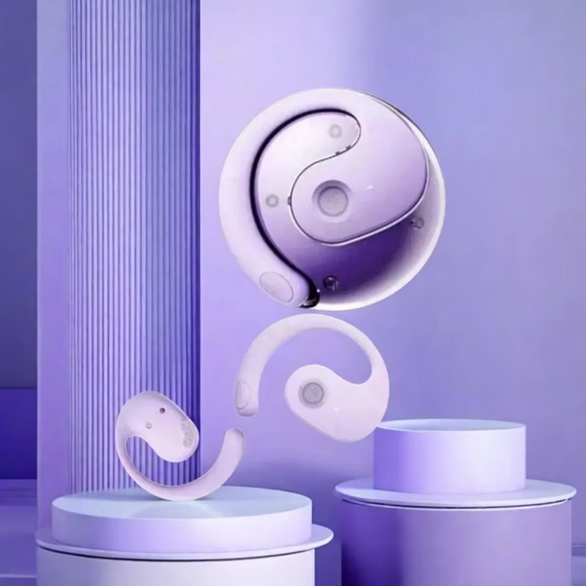 OWS Wireless Headphones Bluetooth Headset with Mics HiFi Stereo Sound Earphones Smart Touch Sports Waterproof Earbuds for phones