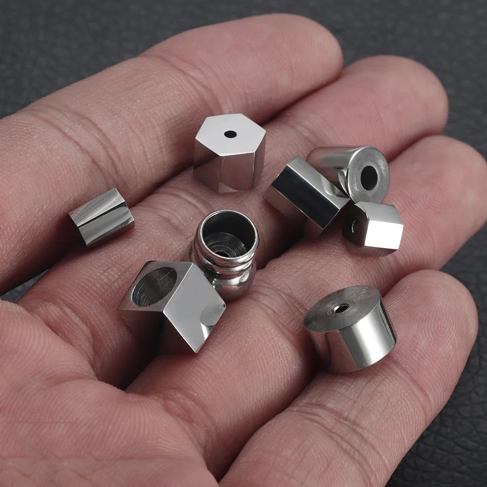 316L Stainless Steel Small Hole Beads Metal Slider Charm Spacer Beads For Jewelry Making Beaded Bracelet DIY Accessories
