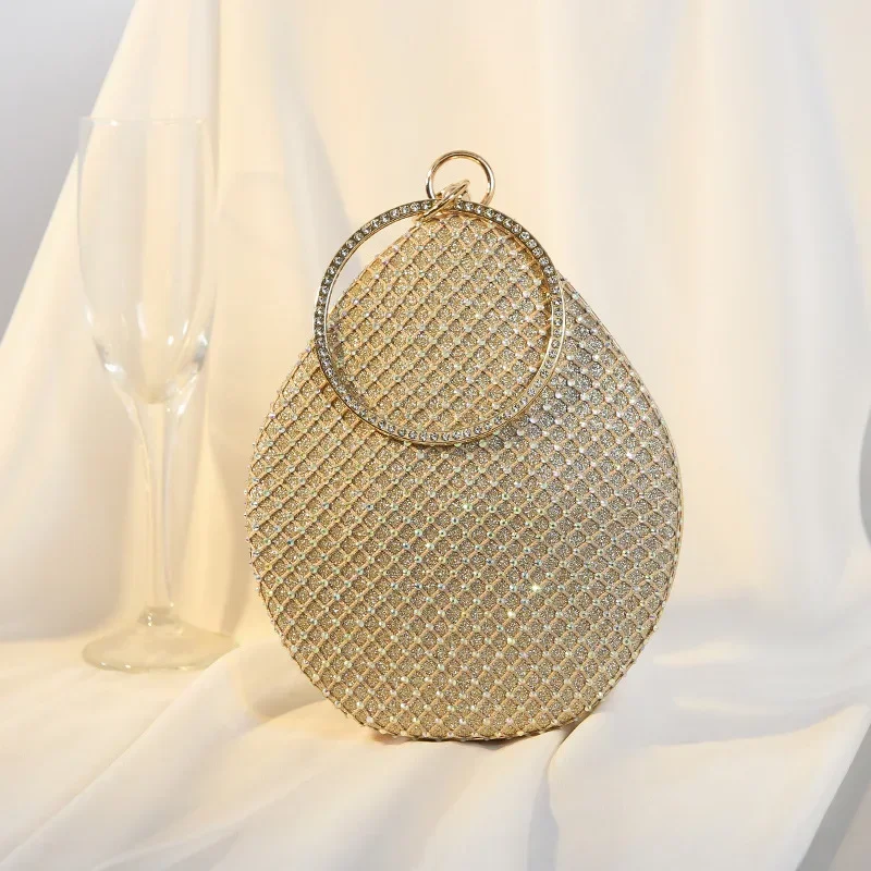 Fashion Women Clutch Bag Handbag with Pearl Rhinestone Gold Luxury Chain Shoulder Bag Party Birthday Wedding Shoulder Bags Purse