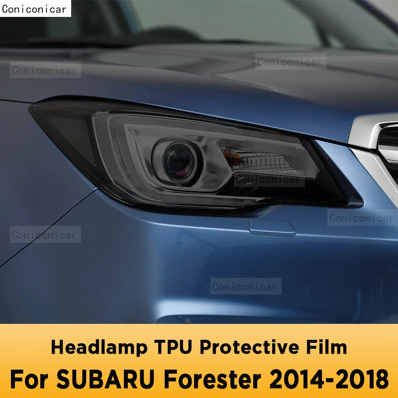 

For SUBARU FORESTER 2014-2018 Car Exterior Headlight Anti-scratch Front Lamp Tint Cover TPU Protective Film Accessories Sticker