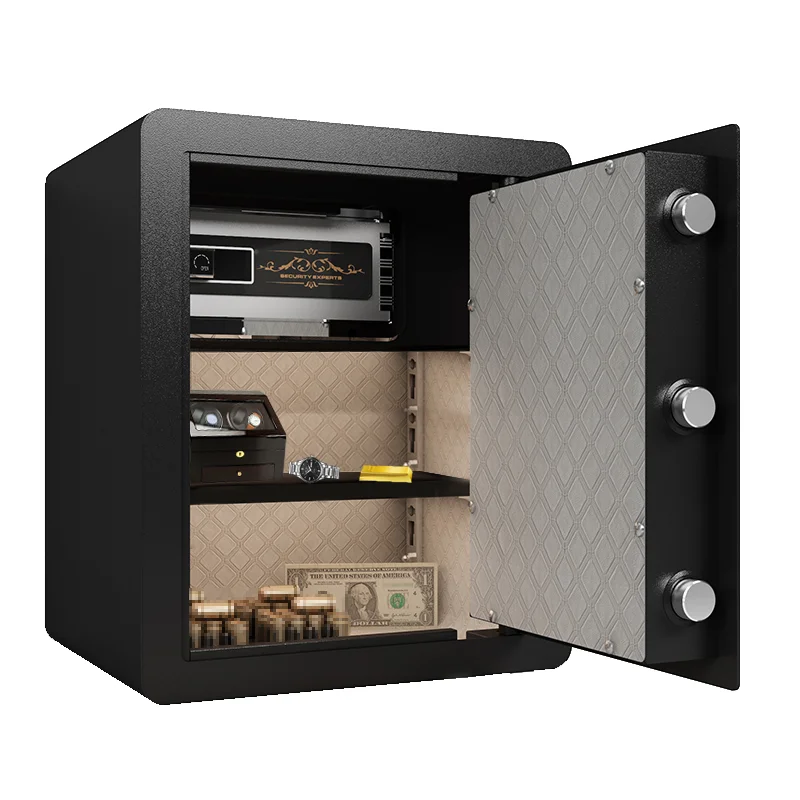 

Electronic Digital Safety Box Locker 2 Lock Money Deposit Big Safe Storage Box