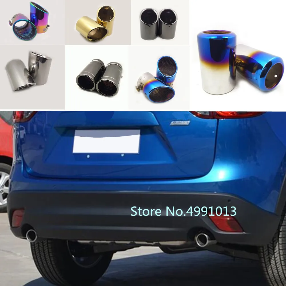 Car Styling Protect Rear Cover Muffler Pipe Outlet Dedicate Exhaust Tip Tail For Mazda CX-5 CX5 2013 2014 2015 2016 2017 2018