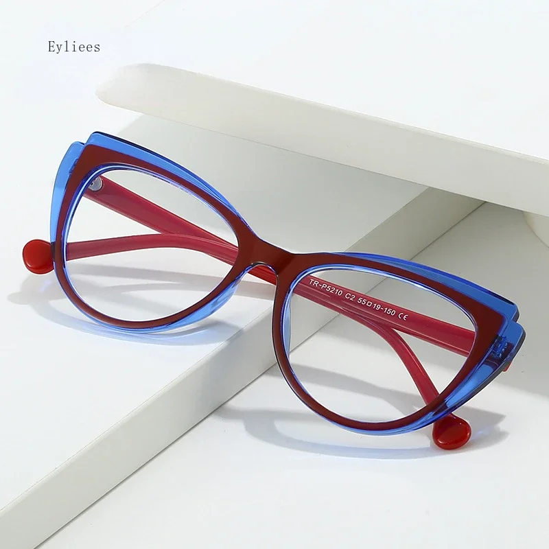 

Cat Eye Blue Light Blocking Optical Glasses Frame Computer Fashion Women Men Square Eyeglasses Frames Retro Glass Eyewear 2024