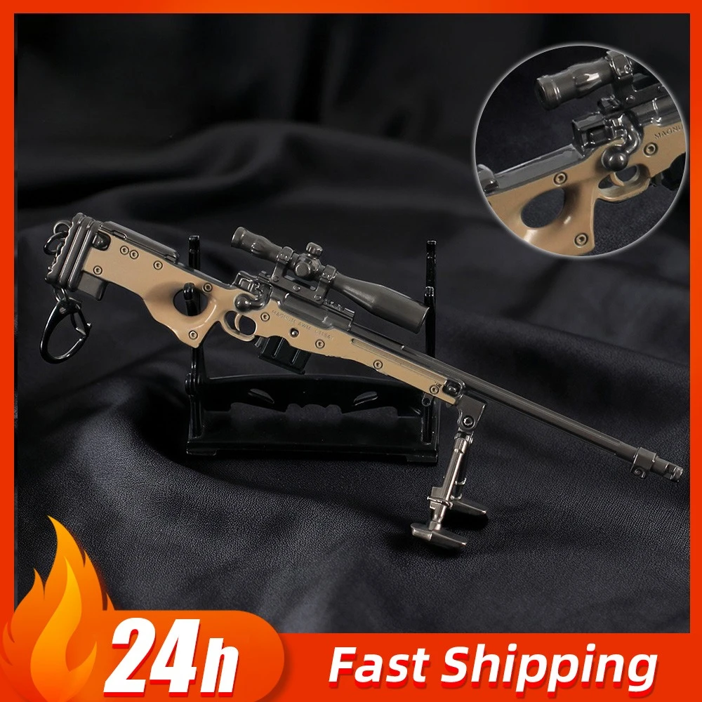 18cm デルタフォース AWM スナイパーライフル キーホルダー 銃 モデル ゲーム周辺機器 分解可能 マウント バックパック ペンダント 装飾品 男の子のおもちゃ ギフト