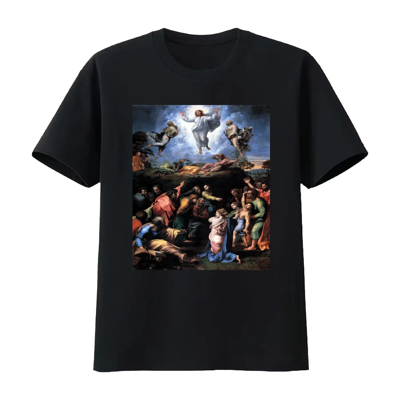 Transfiguration by Raphael T-Shirt Summer Casual Cotton Tee Oversized Streetwear Tops Vintage Graphic Print Unisex Men Women