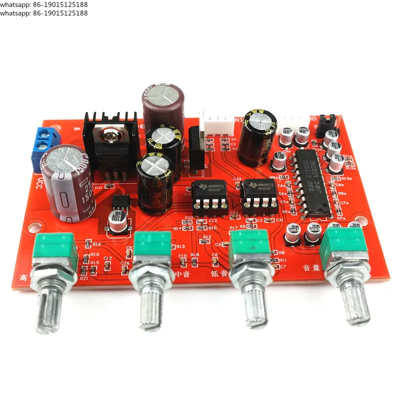 

NE5532 Tone Preamplifier Audio Board NJM2150 BBE Treble Mid Bass Sound Preamp Volume Control Home Power Amplifier
