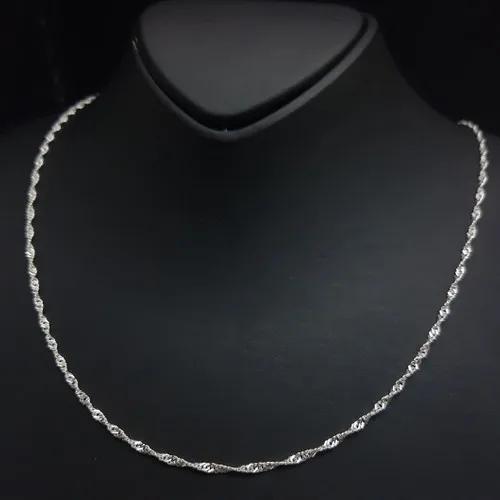 A Silver Love Silver Women Chain Necklace Singapore Model