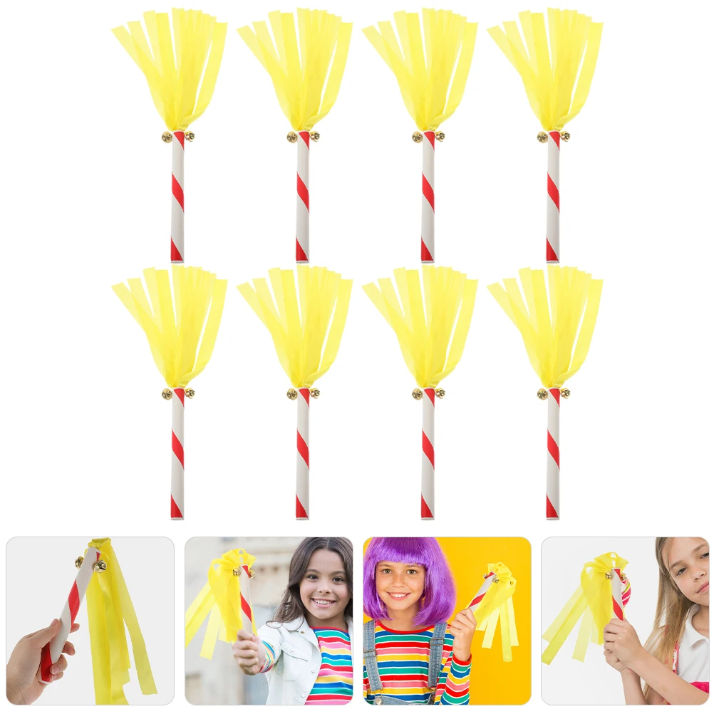 

8 Pcs Cheerleading Sports Bat Cheerleader Pompom Cheering Sticks Pvc Thunder Prop
