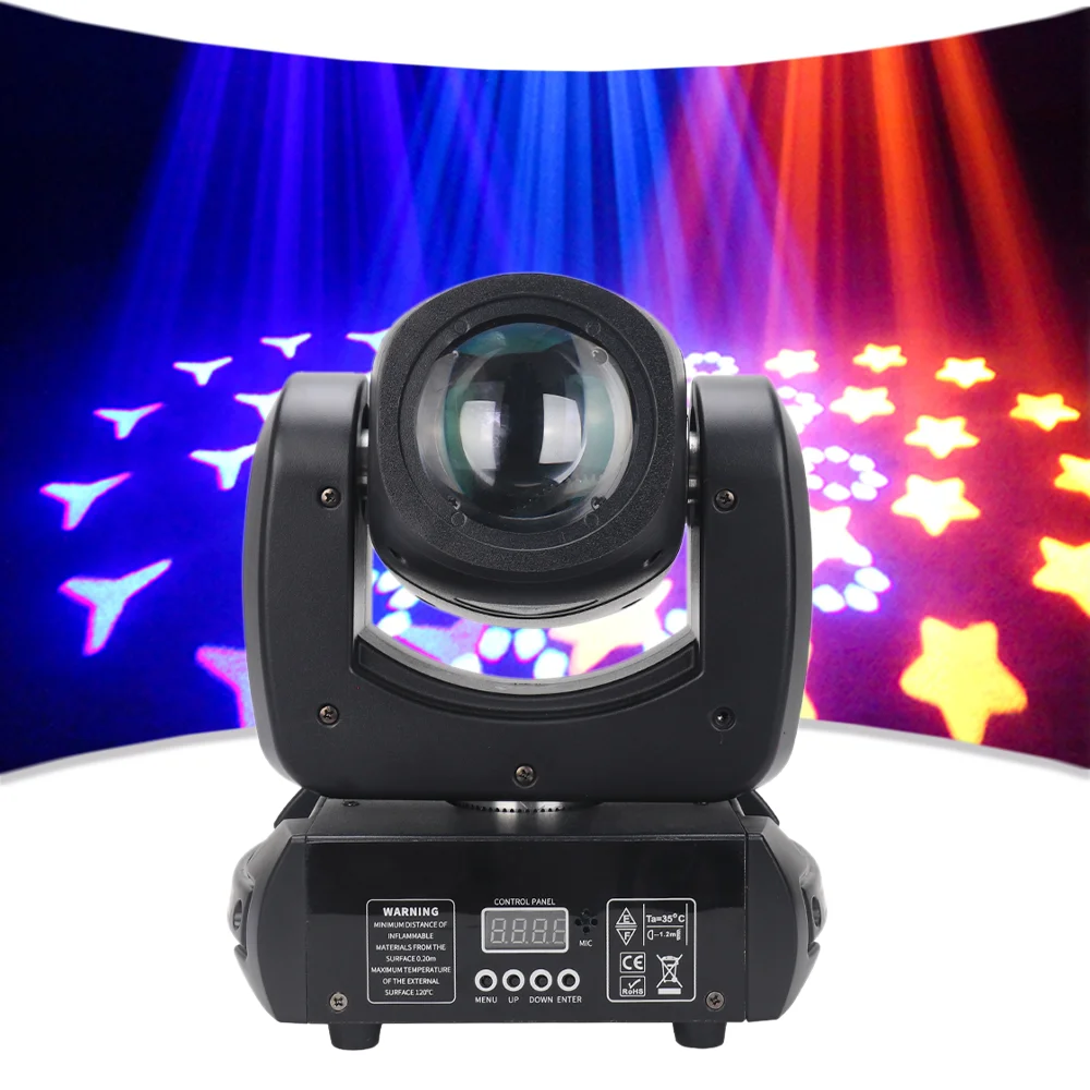 DJ-Ausrüstung 100W Gobo Spot Beam LED Moving Head Party Disco Bühnen lichter Sound DMX-Steuerung 18 Prismen für Club bühne