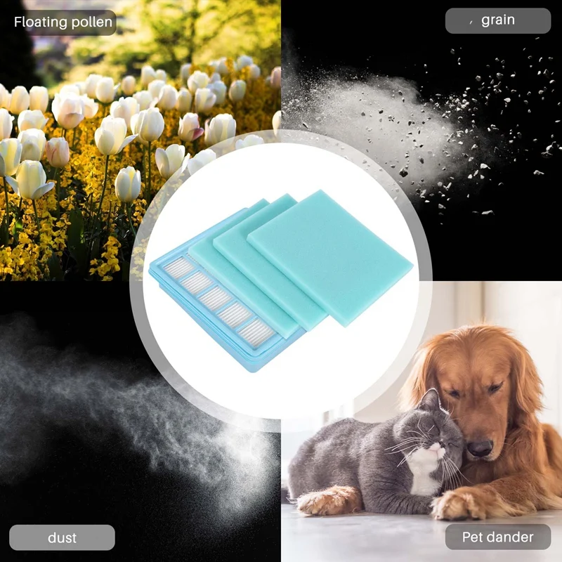 Filtre HEPA à maille pour aspirateur, BUFFALO-MISTRAL, FC8515, FC8516, FC8517, FC8518FCaster 70, FC8471, 4 pièces/lot