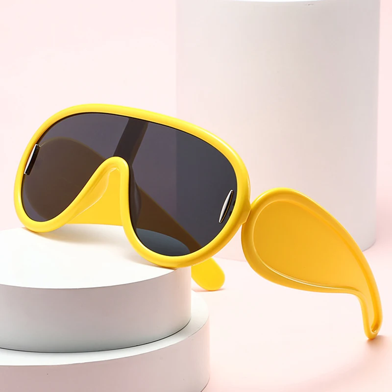 

Винтажные круглые солнцезащитные очки унисекс, большие, необычной формы