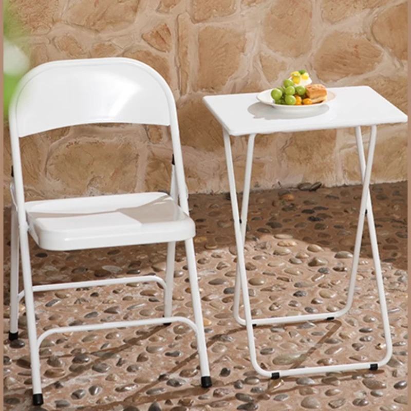 

Iron Foldable Coffee Table Portable Mini Table for Balcony Lightweight Stable Outdoor or Bedside Side Table