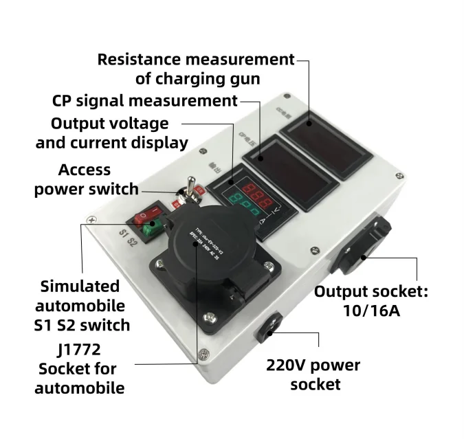 AC EV charging pile tester type2 J1772 type 1 Testing Equipment Suitable for 380V 22KW 220V 7KW charging Station