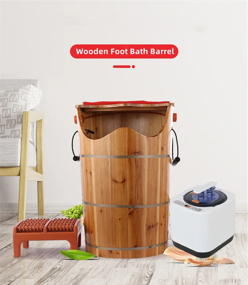 Foot Barrel Wooden Barrel Over The Knee Fumigation Bucket Sweat Steaming