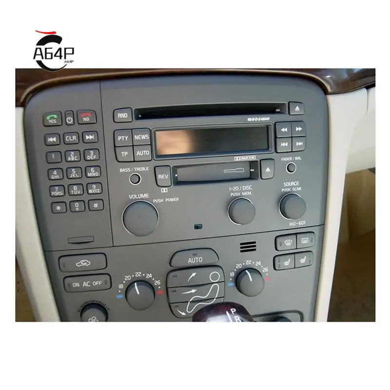 

A64P-For Volvo S80 1999-2005 Car Stereo Fascia Dash Panel 2 Din Frame Trim Kit(173X98mm)