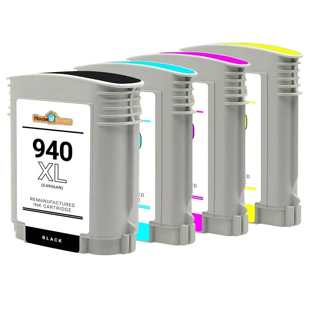 4pk SET 940XL BLACK & COLOR Ink Cartridge for HP 940 XL