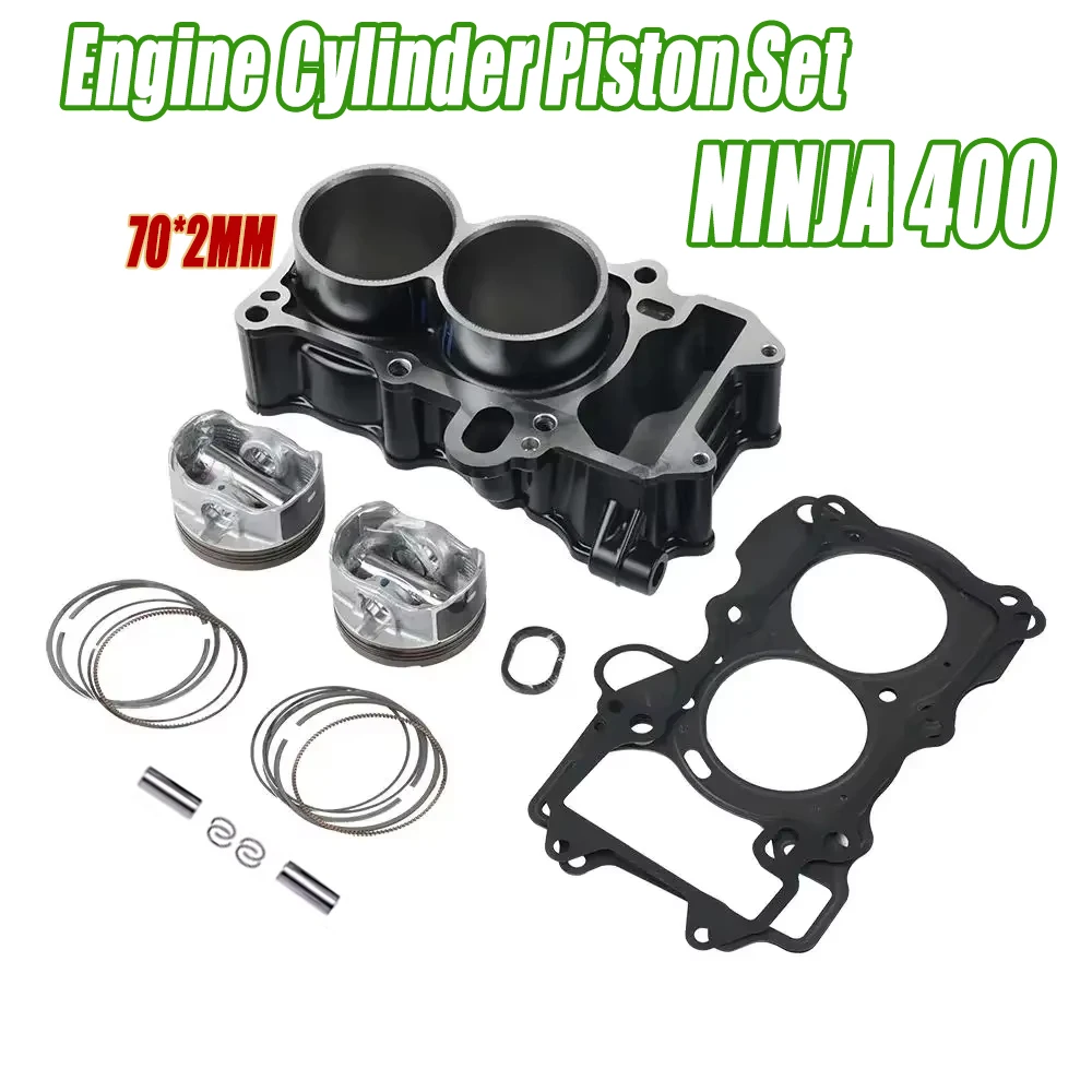 70 مللي متر * 2 تتحمل كبيرة للدراجات النارية 399cc محرك اسطوانة المكبس مجموعة لكاواساك نينجا 400 Z400 EX400 2016-2023 أجزاء المحرك 11005-0668 #1