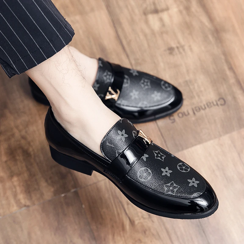 المتسكعون 2025 جديد أحذية رجالي الأعمال البريطانية جلد طبيعي الانزلاق على سطح ناعم أحذية من الجلد الصغيرة أشار تو الأحذية العصرية #2