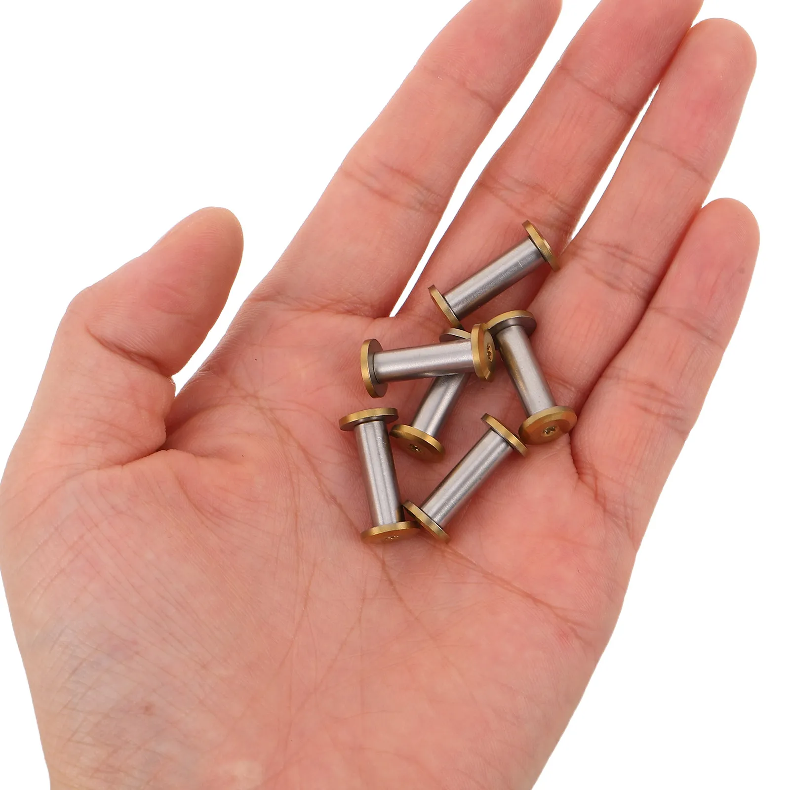 

6 шт. заклепок для рукояток ножей, нержавеющая сталь, винты M4 5 мм с потайной головкой, крепеж для ремонта ножей, изготовления кухонных ножей, принадлежности для DIY