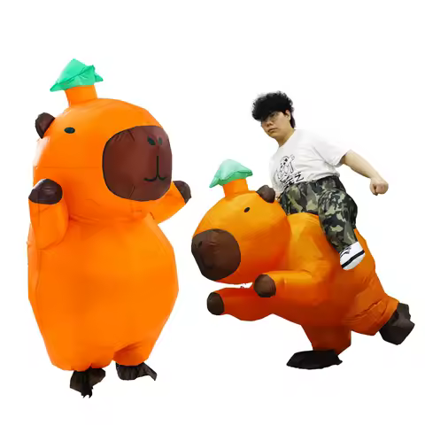 Cartoon Cute Capibala Ride on Inflatable Costume Halloween Funny Pool Party Prop Adult Character Cosplay Costume