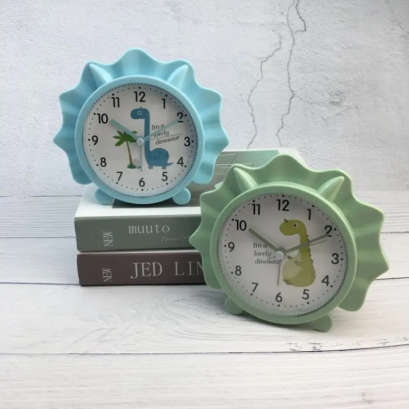 

Cute Shape Student Clock Bedside Clock Dinosaur Shape Alarm Clock Timer 14cm Children Learning Cartoon Clock Table Clock