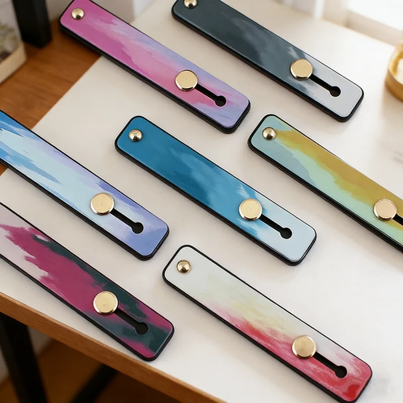 2pcs Mobile Phone Watercolor Bracket Portable Finger Strap Cellphone Case Stand Finger Ring Grip Holder Phone Stand for iPhone