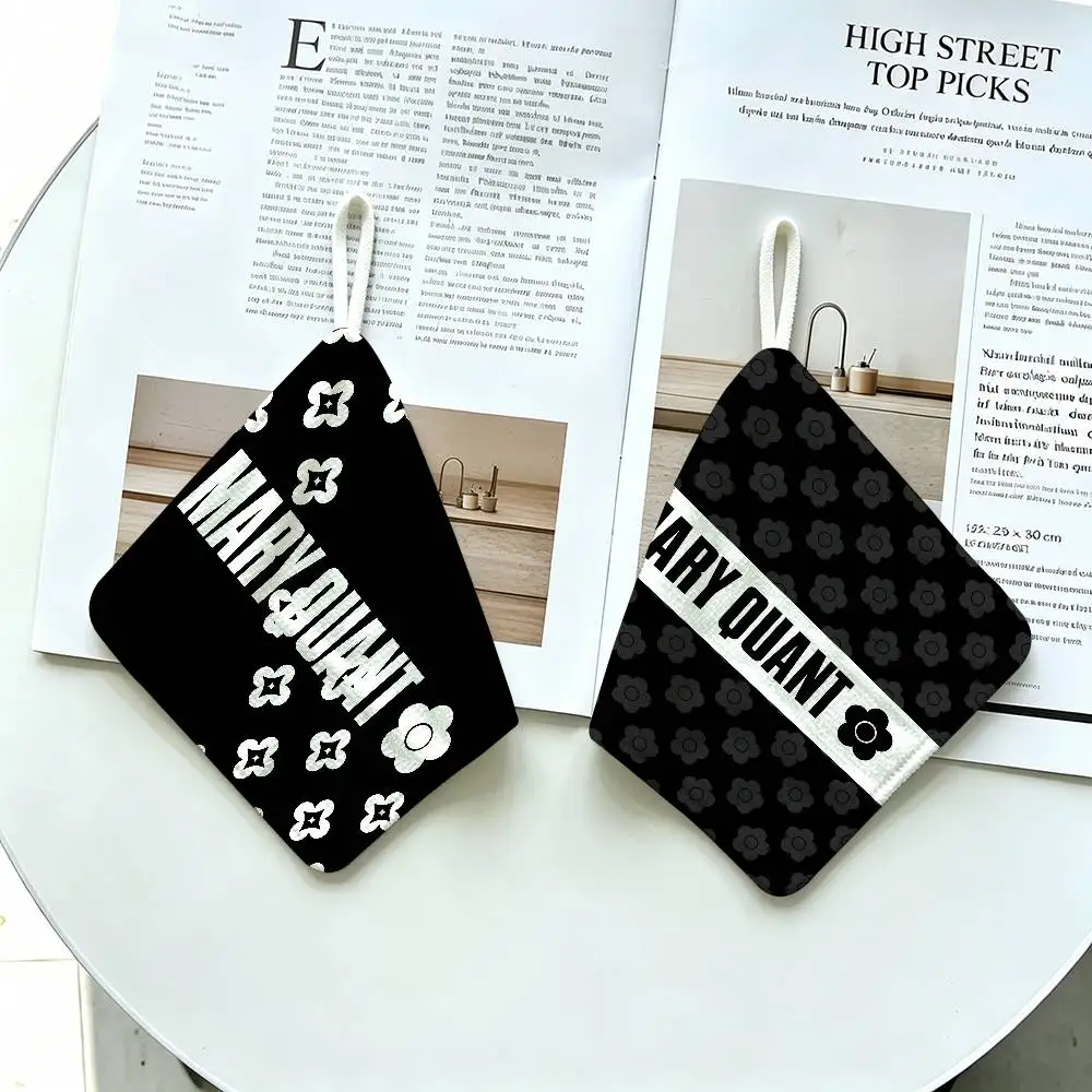 M-Mary Quant Household Hanging Towel, Polyester Cotton Hand Wiping Towel, Sturdy for Bathroom Bedroom