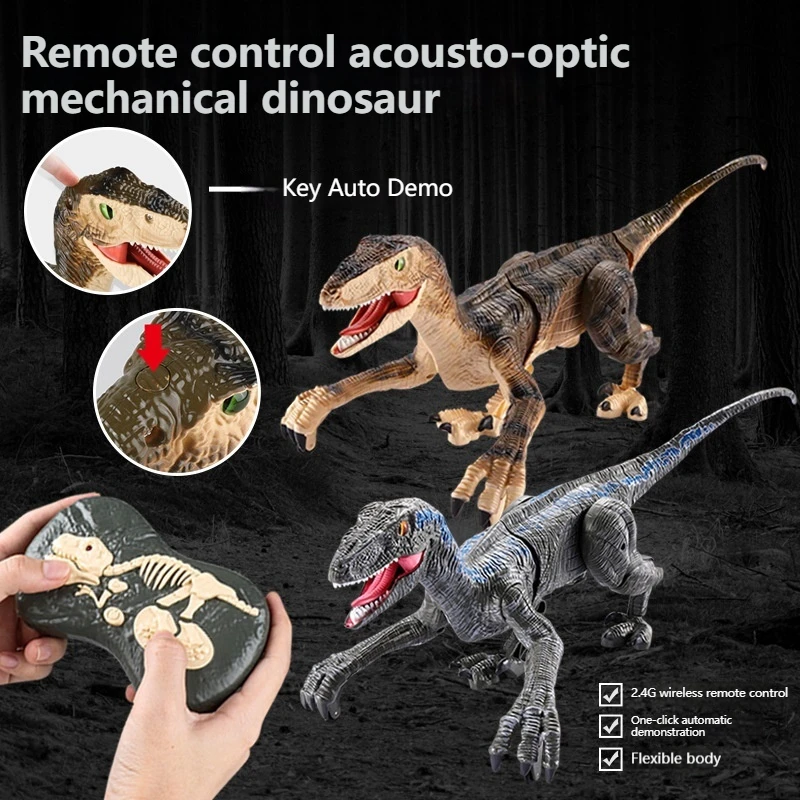 

2.4g Wireless Five-Way Remote Control Raptor Electric Sound And Light Simulation Mechanical Dinosaur Model Children'S Toy Gift