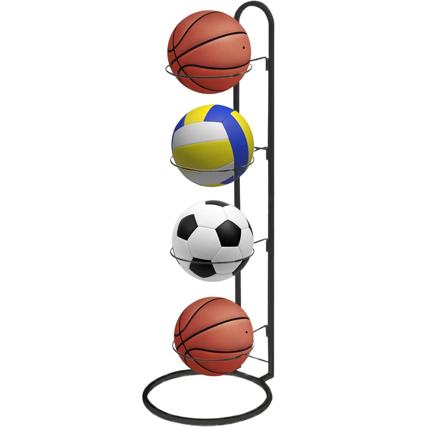 カスタムメタル両面メタルバスケットボールホルダー収納ラック