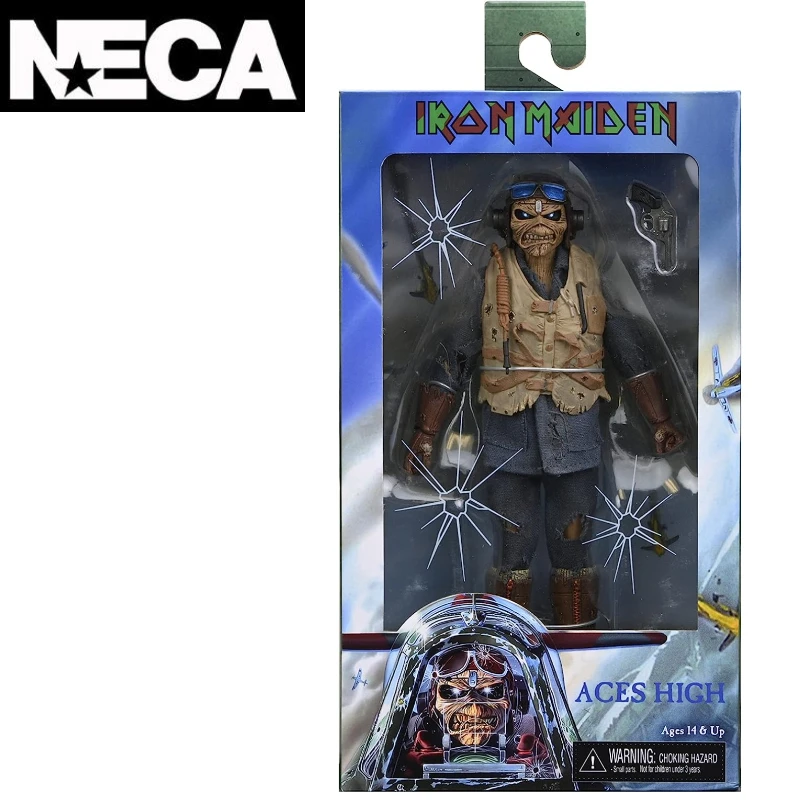 In Stock NECA Original Aces High Eddie 8 Inches Clothed Action Figures Collection of Gifts for Boys