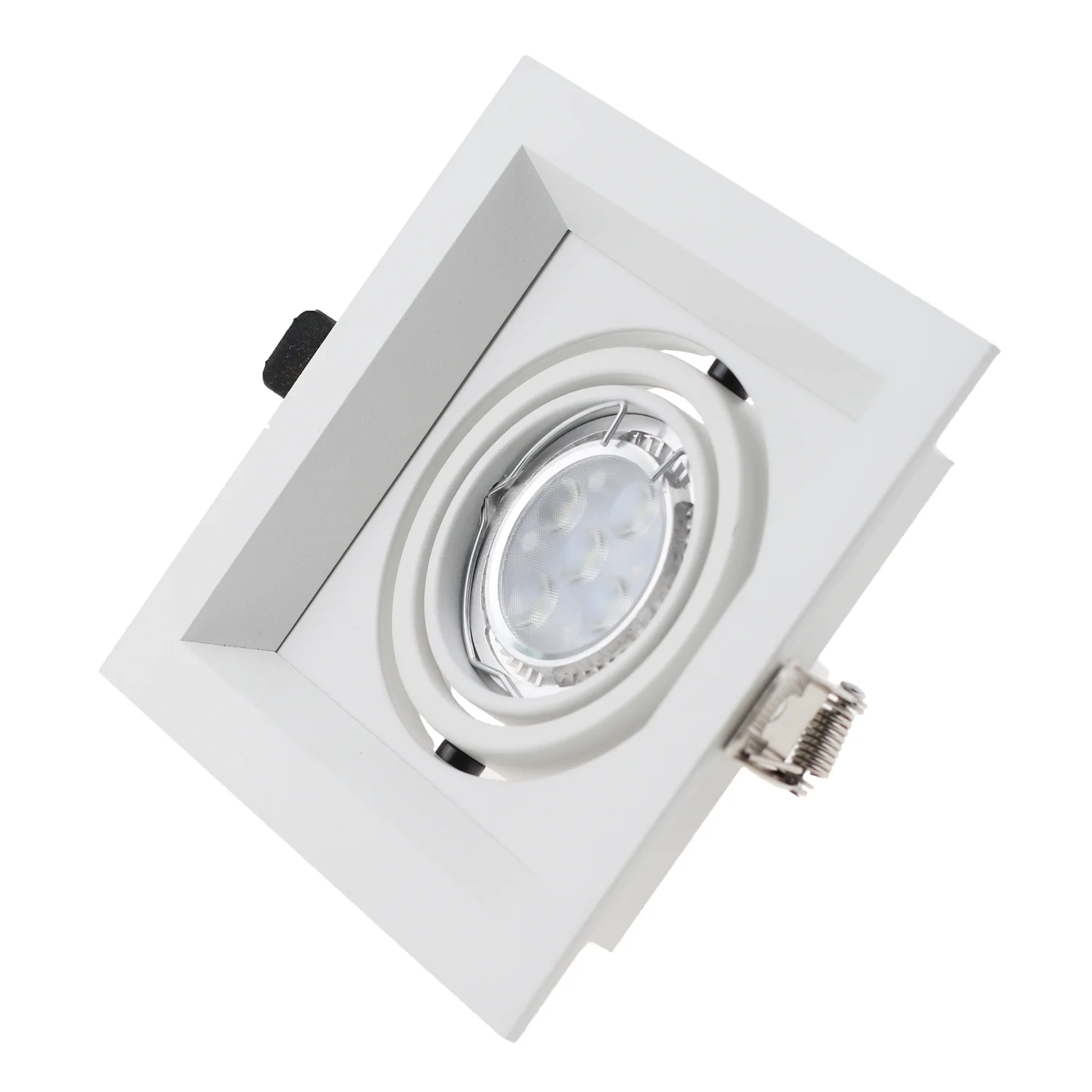 LED Recessed Spotlights Aluminum Alloy GU10 Single Black White Cut Hole 1/2/3 LED Light Fixture