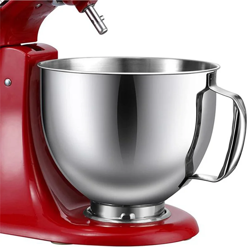 EQAZ-чаша из нержавеющей стали для взбивания яиц для KitchenAid 4,5-5 литров, миксер с наклонной головкой и подставкой для KitchenAid, чаша для миксера, можно мыть в посудомоечной машине