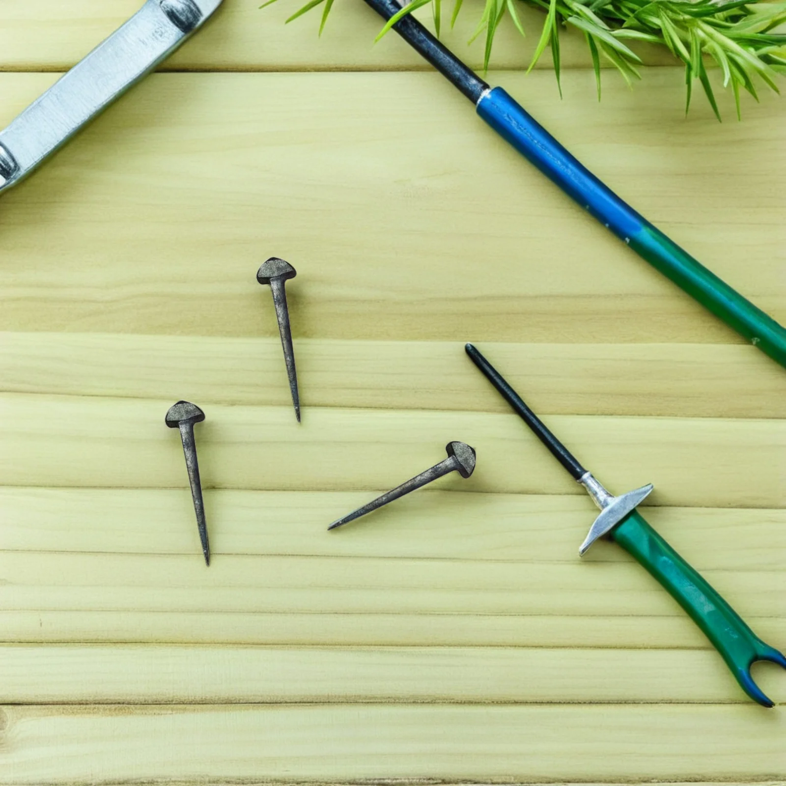 

50Pcs Horseshoe Nails Wear Resistant Iron Hoof Nails Compact Replaceable Horse Equipment Rear Brake Pads Horseshoe Nail