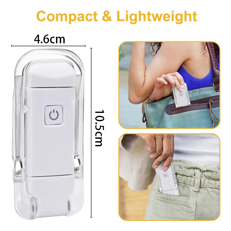 Mini Light Reading Clip Light LED Small Night Light USB Charging Adjustable Brightness Eye Protection Portable Smart Book Lamp