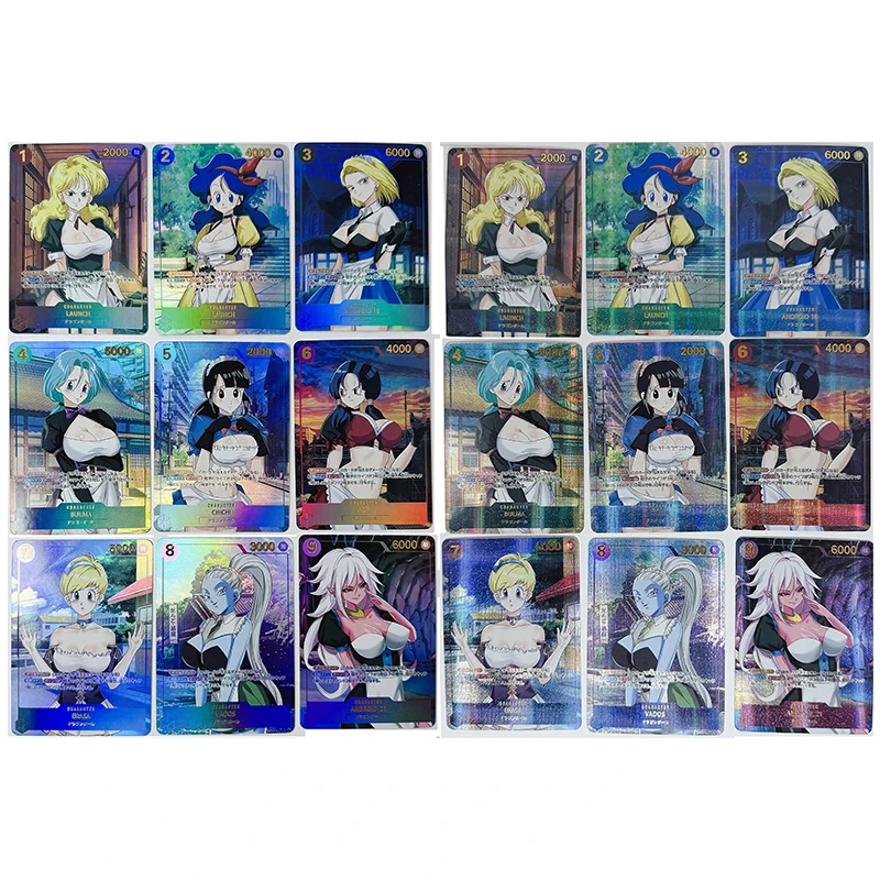 Anime Dragon Ball DIY ACG Laser Refraction Board Game Cards Bulma Android 18 Toys for boys Collectible Cards Birthday Present