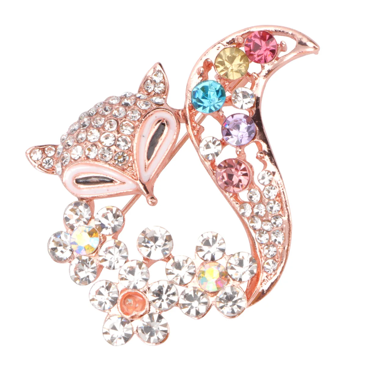 Silver Corsage Pin Alloy Brooch Fashionable Breastpin Sweater Women Creative Oil Dripped Design Comfortable All