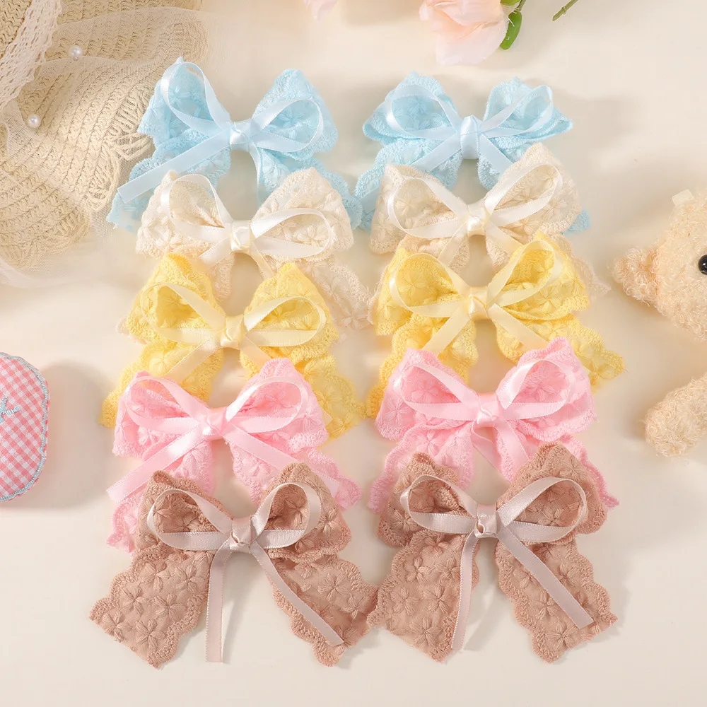 60-pz-fermagli-per-capelli-con-fiocco-in-pizzo-ricamato-floreale-per-bambine-fermagli-a-fiocco-dolci-accessori-per-capelli-da-principessa-per-feste-vendita-all'ingrosso