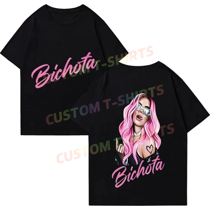 

Karol G Bichota Fashion T Shirt Men Women 2024 vintage Hip Hop streetwear Oversized short sleeve 100% Cotton Unisex Tee shirt