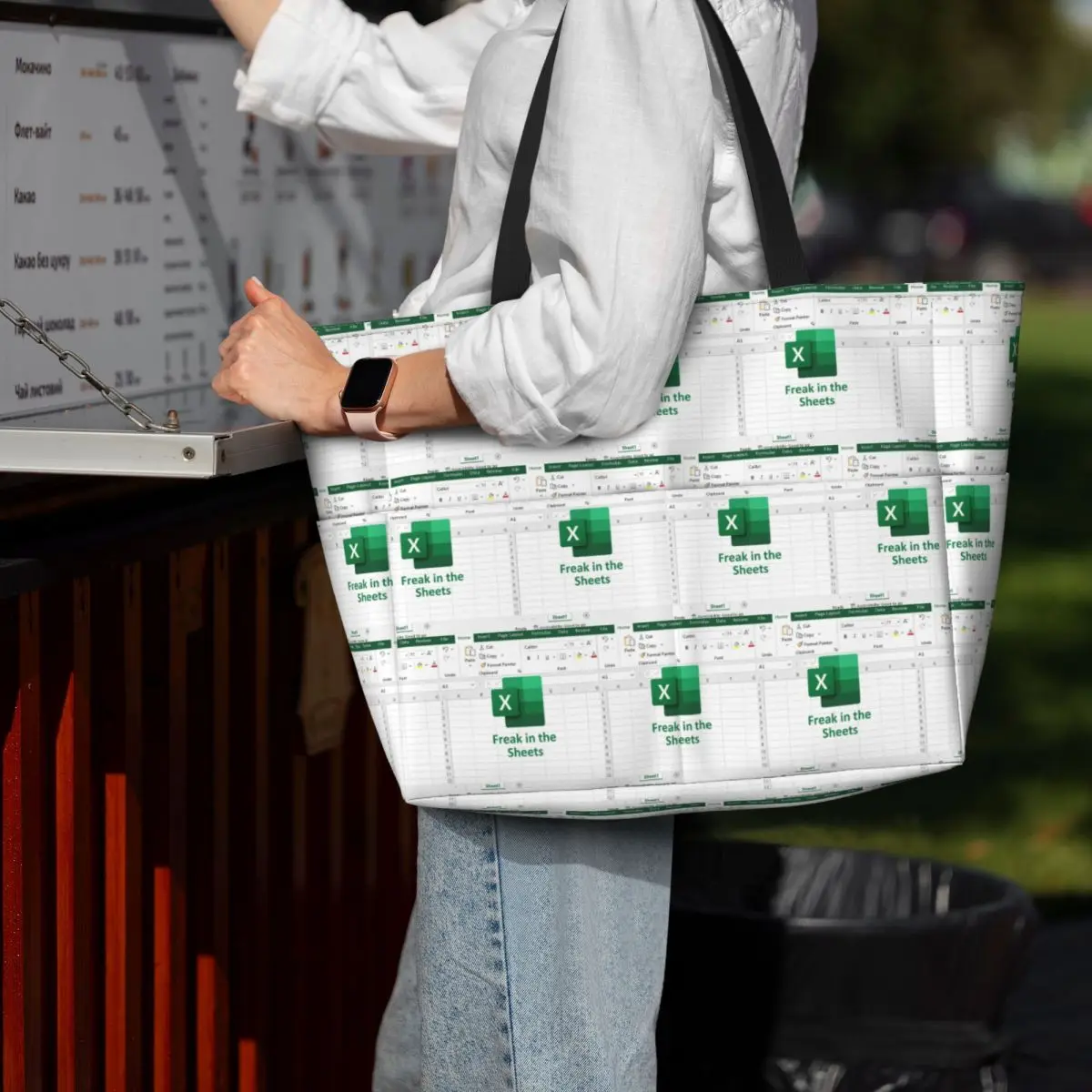 Freak In The Sheets Excel Spreadsheet Beach Tote Bag Sport Gym Yoga Duffle Large Tote Bag Women Travel Bag Fitness bag