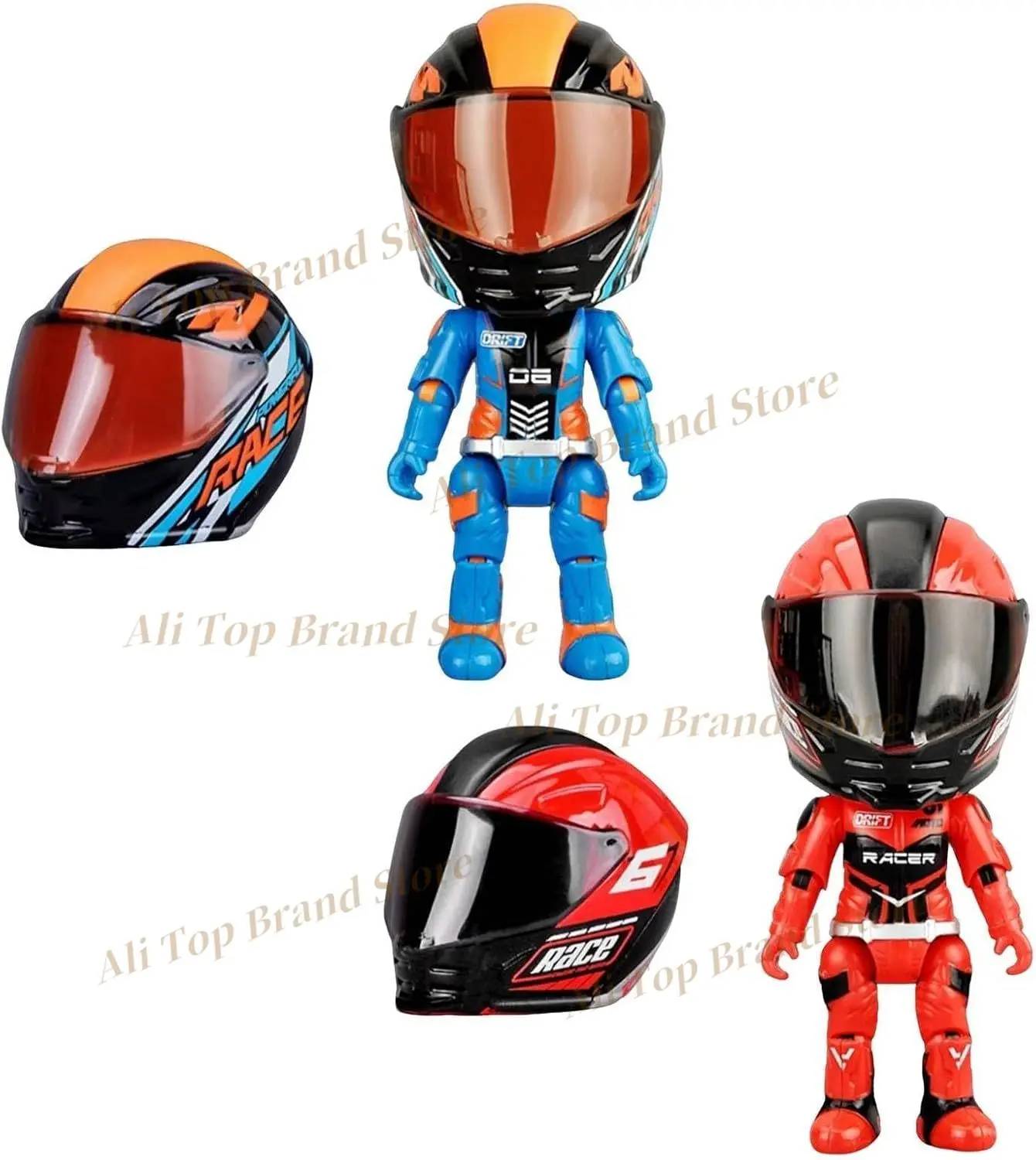Realistic Motorcycle Rider Ornament Model,15cm Tall 360° Movable Joints Collectible Figurine,For Desktop And Personal Collection