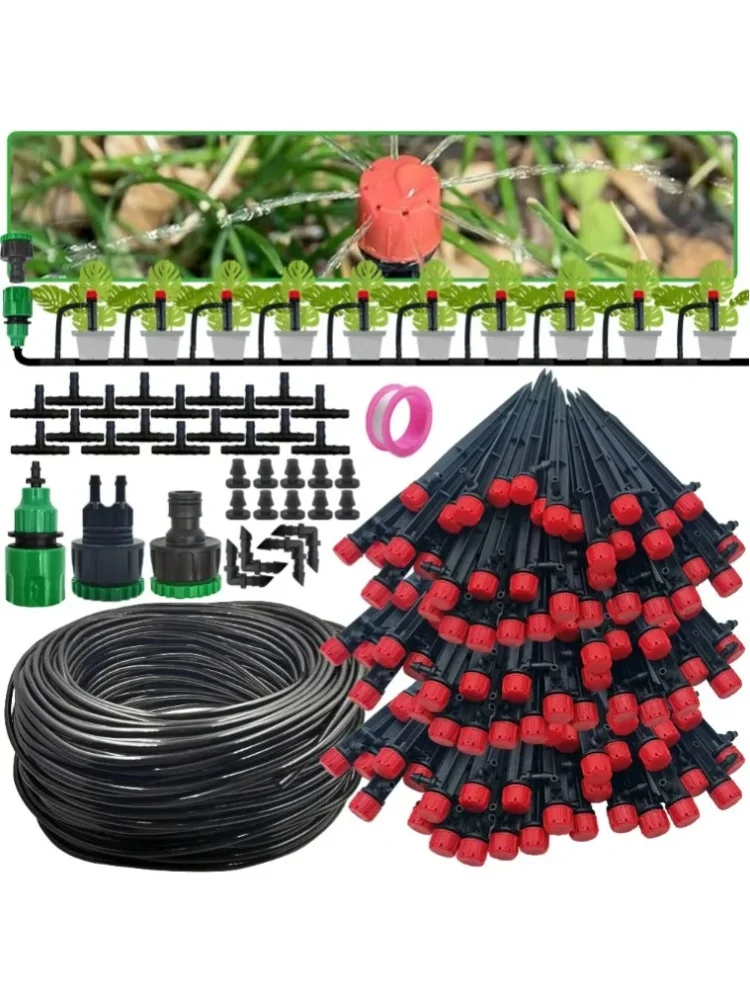 Garten-Tropfbewässerungssystem Automatisches Bewässerungsset 1/4'' 13CM Sprinkler für Bonsai-Topfpflanzen Blumen Gemüse Gewächshaus
