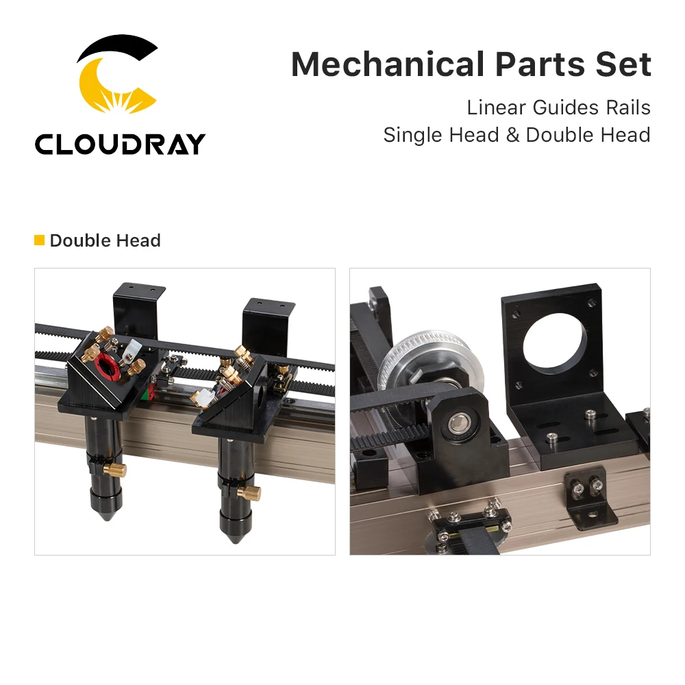 Imagem -04 - Cloudray Peças Mecânicas Conjunto 1300 mm 900 mm Única Cabeça Dupla Laser Kits de Peças Reposição para Faça Você Mesmo Co2 Laser 1390 Co2 Laser Máquina