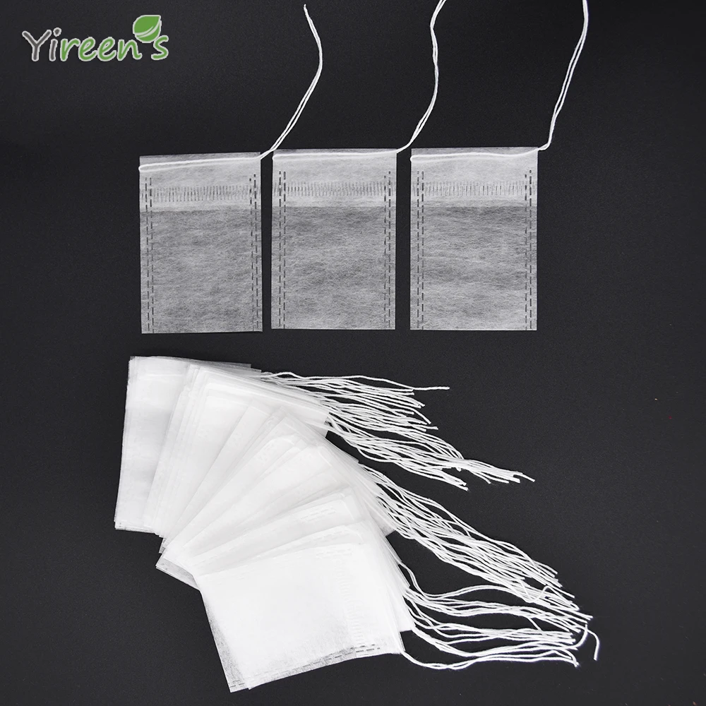 

100 X 150mm 10000pcs Eco-Friendly Corn Fiber Bag With String Biodegradable Spice Filters